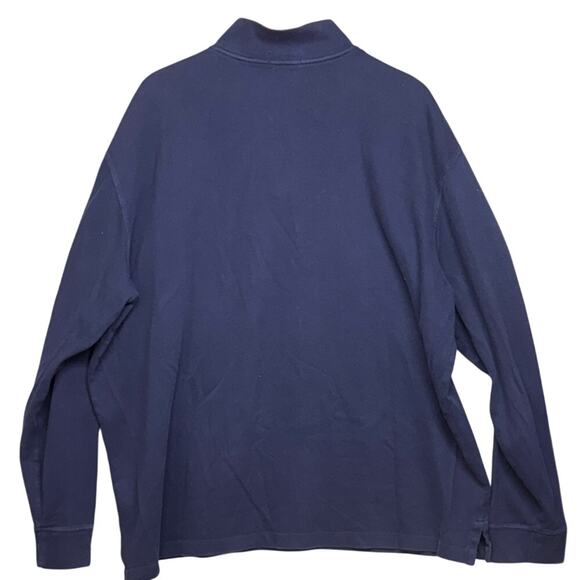 Polo Ralph Lauren Estate Rib Dark Blue 1/4 Zip Long Sleeve Sweater Men 2XLT - Picture 3 of 8